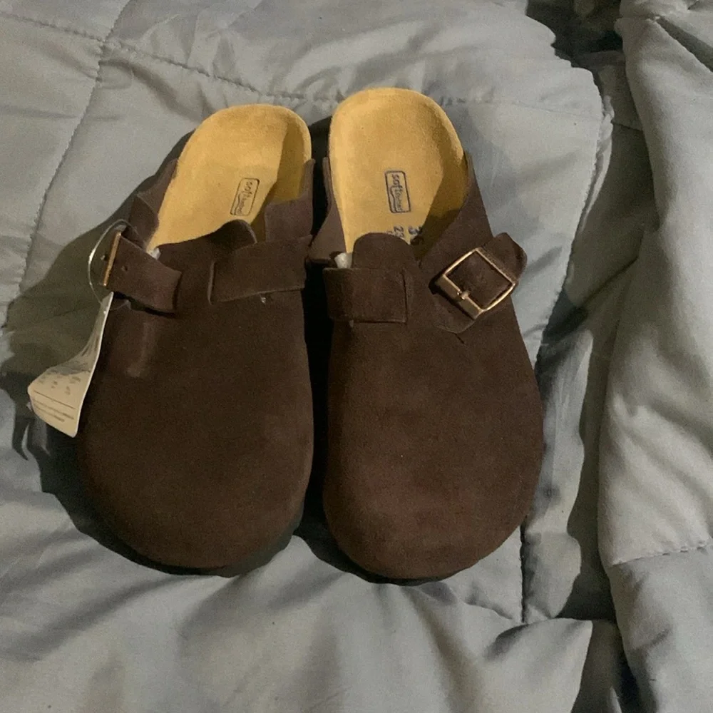 Birkenstock Boston Clogs Mocha 36 (Woman’s 5 / 5.5) Soft Footbed Narrow - Picture 2 of 3